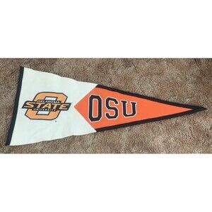 Oklahoma State University Wool Banner Vintage Embroidered Logo 17 in x 40 in